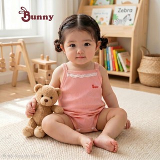 Body 2 dây chất tăm Modal mát lạnh hiệu Bunnybaby cho bé 0-12 tháng Bubbybaby-GV