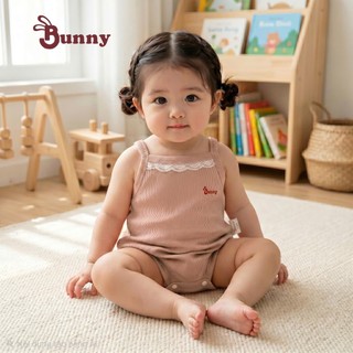 Body 2 dây chất tăm Modal mát lạnh hiệu Bunnybaby cho bé 0-12 tháng Bubbybaby-GV