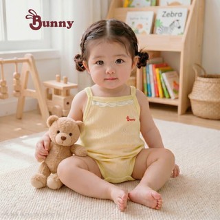 Body 2 dây chất tăm Modal mát lạnh hiệu Bunnybaby cho bé 0-12 tháng Bubbybaby-GV