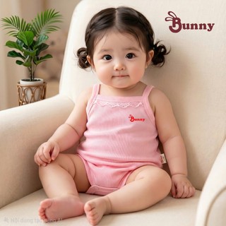 Body 2 dây chất tăm Modal mát lạnh hiệu Bunnybaby cho bé 0-12 tháng Bubbybaby-GV