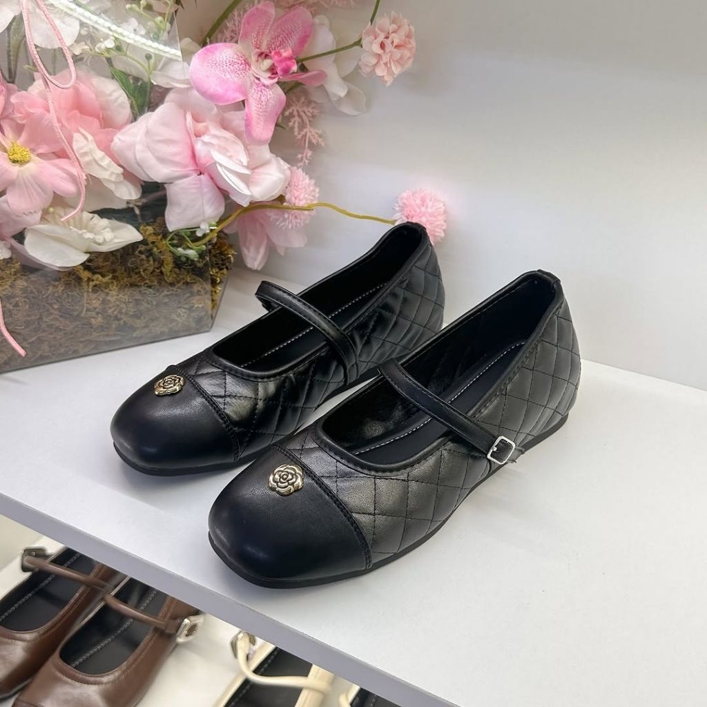 Giày Lolita Hoa Trà, Giày Búp Bê Lolita Mũi Hoa Trà N60 || Young Sneaker