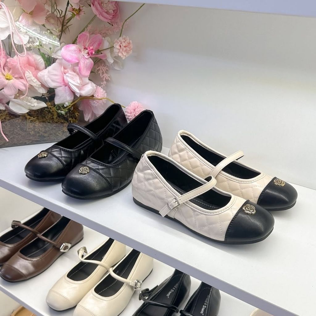 Giày Lolita Hoa Trà, Giày Búp Bê Lolita Mũi Hoa Trà N60 || Young Sneaker