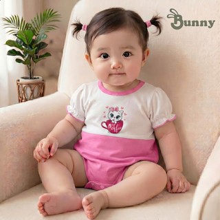 Body phối màu Bunny chất thun Modal mềm mịn mát cho bé gái 4-10kg
