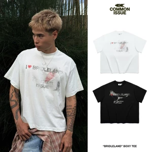 Áo Thun Form Boxy "BRIDLELAND” Chất Vải Cotton Premium 2 Chiều 240gsm Hiệu Ứng Mài Rách Unisex Nam Nữ | Common Issue
