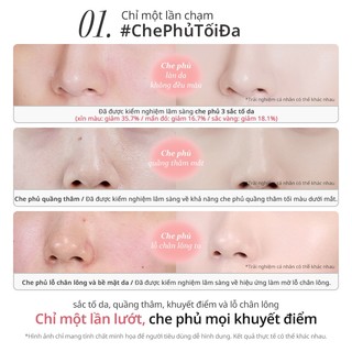 Cushion che phủ cao với hiệu ứng Silky Glow, giúp da mịn đẹp, đều màu và lâu trôi hince Cover Master Pink Cushion