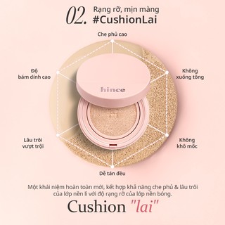Cushion che phủ cao với hiệu ứng Silky Glow, giúp da mịn đẹp, đều màu và lâu trôi hince Cover Master Pink Cushion