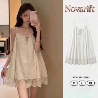 Nova-Áo ngủ ngắn kiểu Pháp bằng ren nhẹ Váy Ngủ Thiết Kế Trẻ Trung Năng Động Mẫu Mới Dành Cho Nữ Mùa