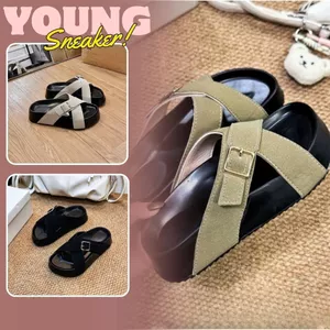 Dép Lê Nữ, Dép Lê Nữ Đế Cao Quai Chéo Hot Trend N53 || Young Sneaker