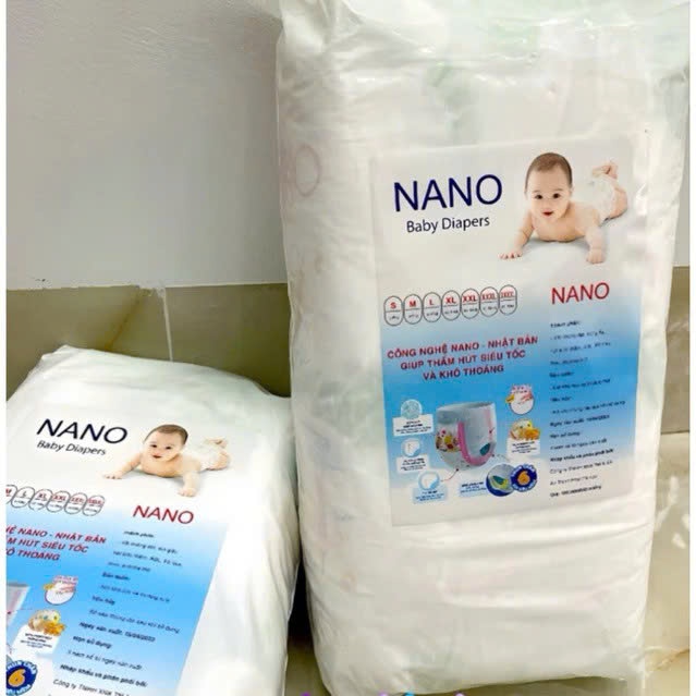 ( Combo 200 miếng ) Bỉm Quần Nano BaBy Đệm Mây, Bo Mông, Mềm Mỏng Thấm Hút Tốt, Đủ Size S-4XL
