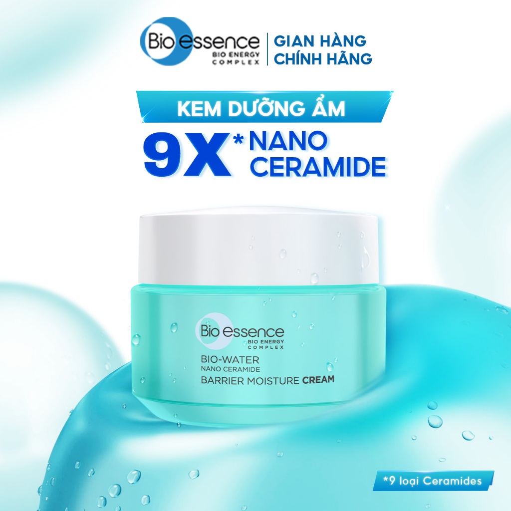 Bộ Bio-essence 9X Nano Ceramide: Kem dưỡng 30g, Tinh chất serum 20ml