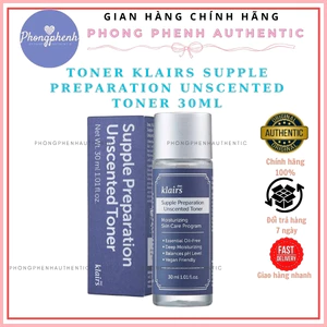 Nước hoa hồng K1@!rs Supple Preparation Unscented Toner Klairs 30ml