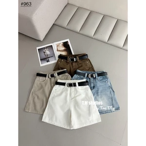 Quần Sooc Jeans Nữ Chất Mềm Co Giãn Nhẹ Basic Dễ Phối Tặng Kèm Đai #963