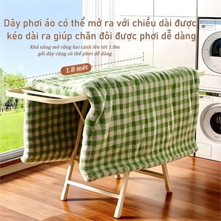 Giá Phơi Quần Áo Gấp Gọn Cao Cấp, Khung Thép Carbon Chắc Chắn, Phơi Chăn Mền Tiện Lợi