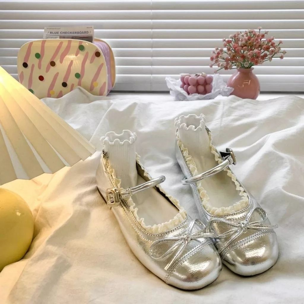Giày Lolita, Giày Búp Bê Lolita Phối Ren Ngon Yêu Luôn N63 || Dép Gen Z