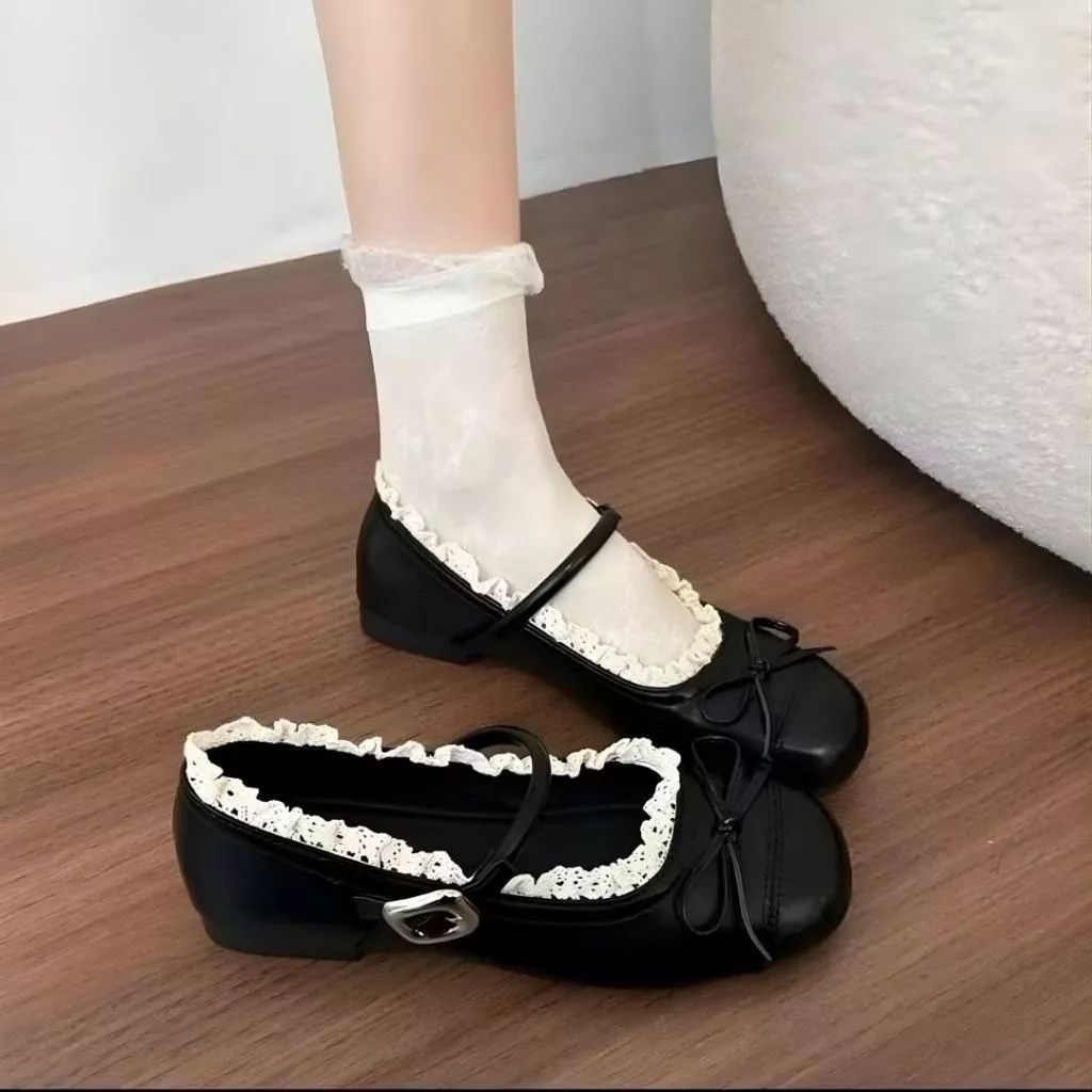 Giày Lolita, Giày Búp Bê Lolita Phối Ren Ngon Yêu Luôn N63 || Dép Gen Z