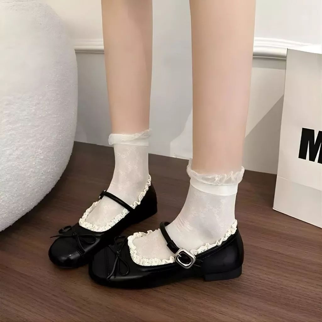 Giày Lolita, Giày Búp Bê Lolita Phối Ren Ngon Yêu Luôn N63 || Dép Gen Z