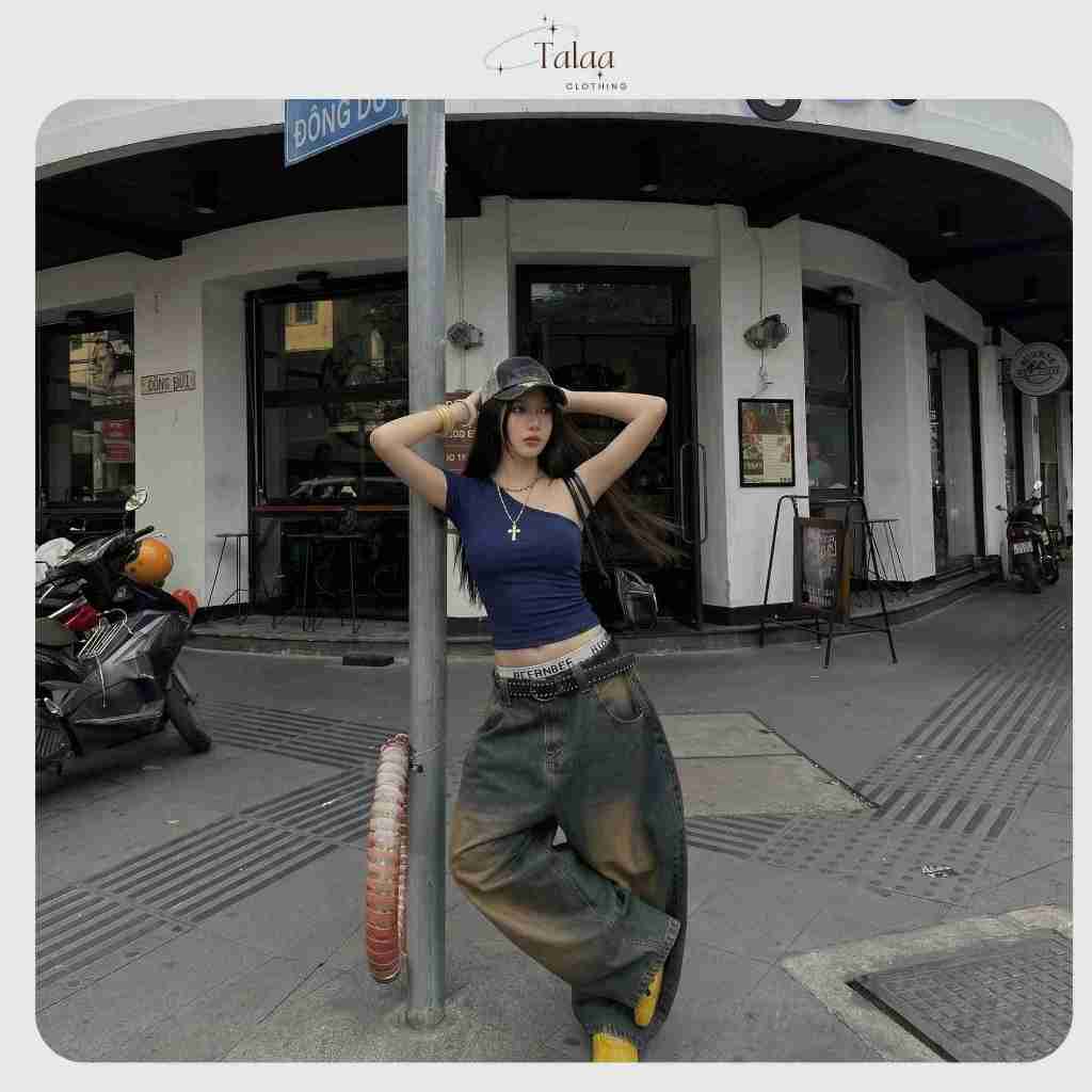 Áo Trễ Vai Nữ Thắt Eo Tôn Dáng Basic TaLaa Clothing MP0079