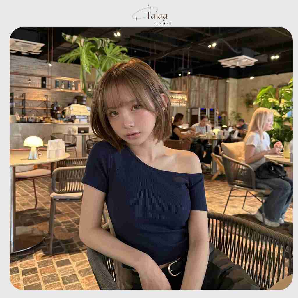 Áo Trễ Vai Nữ Thắt Eo Tôn Dáng Basic TaLaa Clothing MP0079