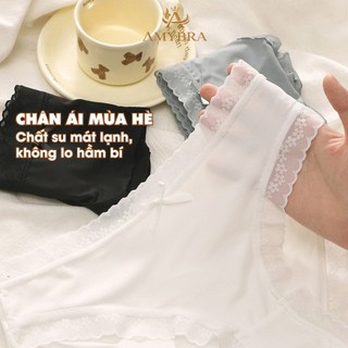 Quần Lót Su Ren Thoáng Mát, Quần Lót Nữ Mềm Mại Đính Nơ Gợi Cảm AMYBRA L519