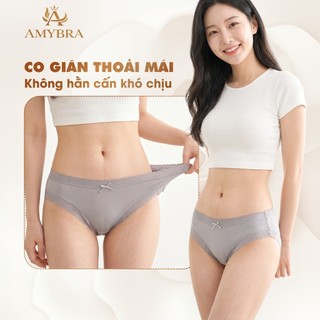 Combo 3 Quần Lót Su Ren Thoáng Mát - Set 3 Quần Lót Nữ Mềm Mại Đính Nơ Điệu Đà AMYBRA L519