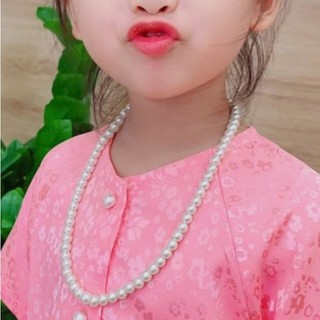 Vòng Cổ Ngọc Trai  Phụ Kiện Mặc Áo Bà Ba, Diện Áo Dài Cho Bé Gái VC01- BIATON