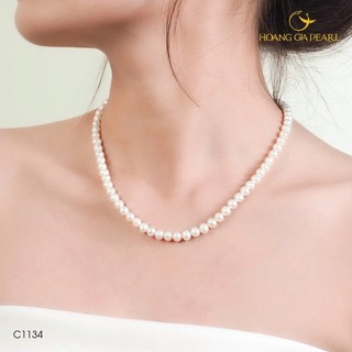 Vòng Cổ Ngọc Trai  Phụ Kiện Mặc Áo Bà Ba, Diện Áo Dài Cho Bé Gái VC01- BIATON