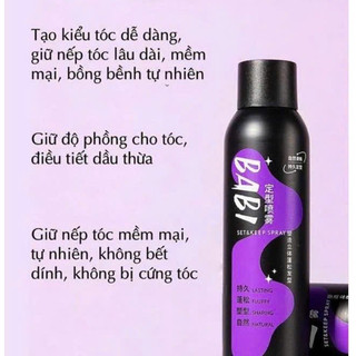 Gôm Xịt Tạo Phồng BABI (tặng kèm lược gợn)