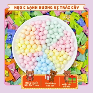 Kẹo C Lạnh Trái Cây Đủ Vị Chua Ngọt, Kẹo C Ngậm Bạc Hà Đồ Ăn Vặt Hot Trend