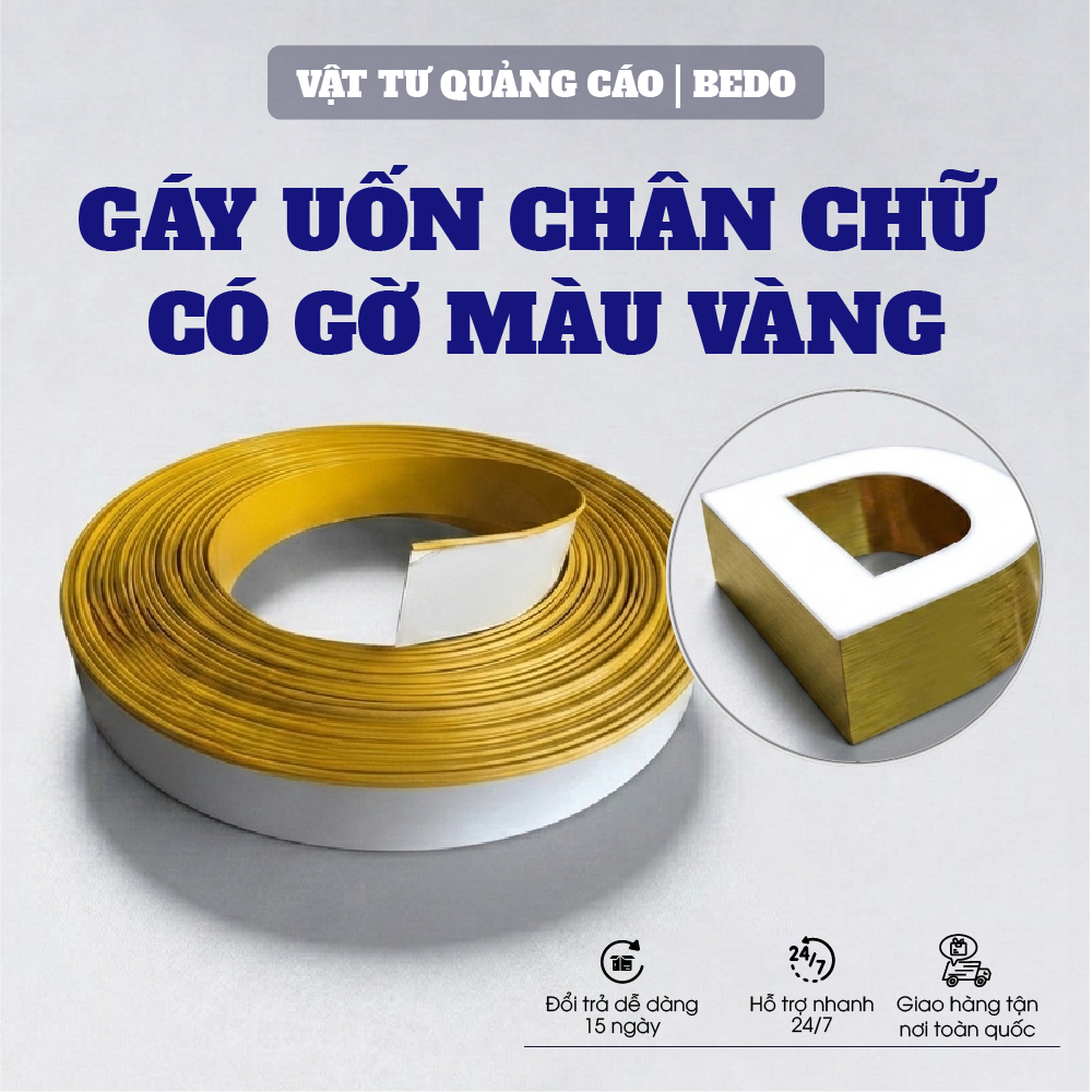 Chân Chữ Nhôm BEDO Có Gờ 0.6mm Cao 4cm 5cm 6cm 8cm Làm Chữ Nổi LED Quảng Cáo Ngoài Trời