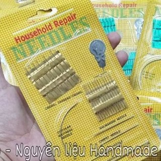 Vỉ kim khâu to 7 món, kim khâu cong...
