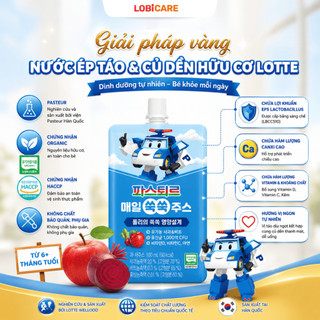 Nước Trái Cây Hữu Cơ Lotte Hỗ Trợ Bé Phát Triển Toàn Diện Lotte Tăng Cao, Lotte Ăn Ngon, Lotte Khỏe Mạnh