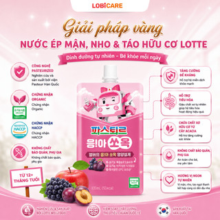 Nước Trái Cây Hữu Cơ Lotte Hỗ Trợ Bé Phát Triển Toàn Diện Lotte Tăng Cao, Lotte Ăn Ngon, Lotte Khỏe Mạnh