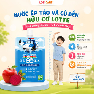 Nước Trái Cây Hữu Cơ Lotte Hỗ Trợ Bé Phát Triển Toàn Diện Lotte Tăng Cao, Lotte Ăn Ngon, Lotte Khỏe Mạnh