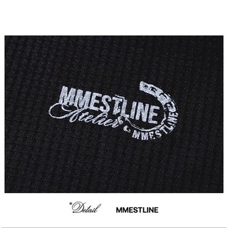 Áo Longsleeve MMESTLINE "HORSESHOE" Áo thun tay dài Form Boxy Vải Waffle Cotton