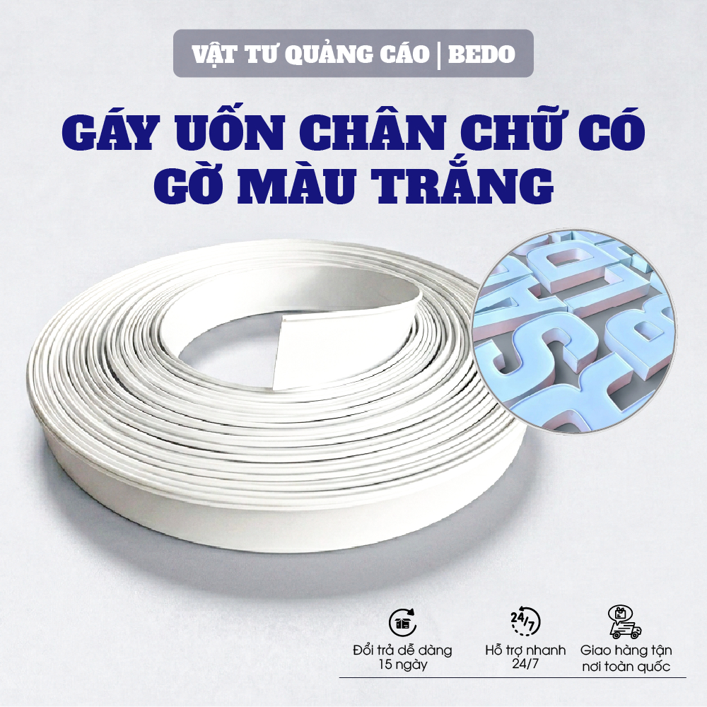 Chân Chữ Nhôm BEDO Có Gờ 0.6mm Cao 4cm 5cm 6cm 8cm Làm Chữ Nổi LED Quảng Cáo Ngoài Trời