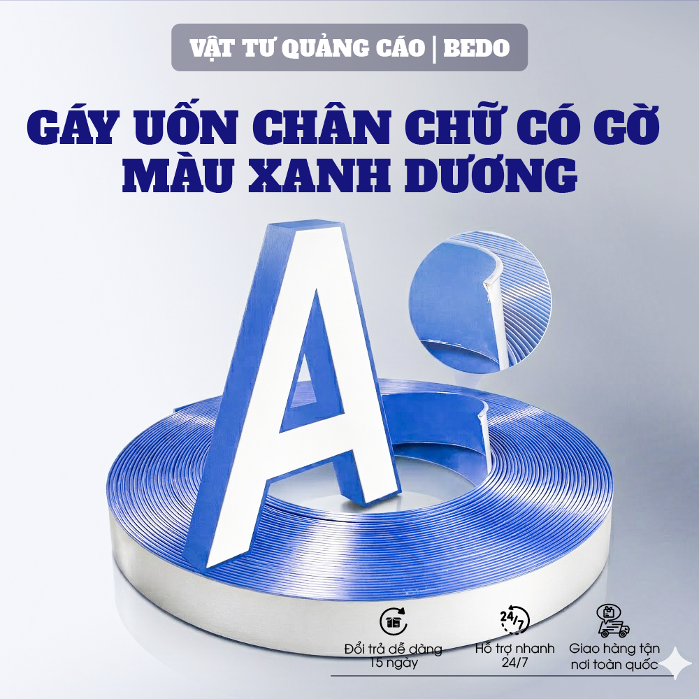 Chân Chữ Nhôm BEDO Có Gờ 0.6mm Cao 4cm 5cm 6cm 8cm Làm Chữ Nổi LED Quảng Cáo Ngoài Trời