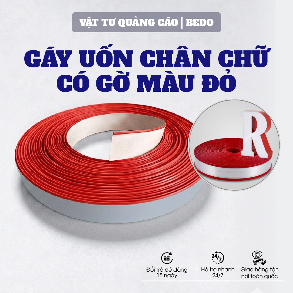 Chân Chữ Nhôm BEDO Có Gờ 0.6mm Cao 4cm 5cm 6cm 8cm Làm Chữ Nổi LED Quảng Cáo Ngoài Trời
