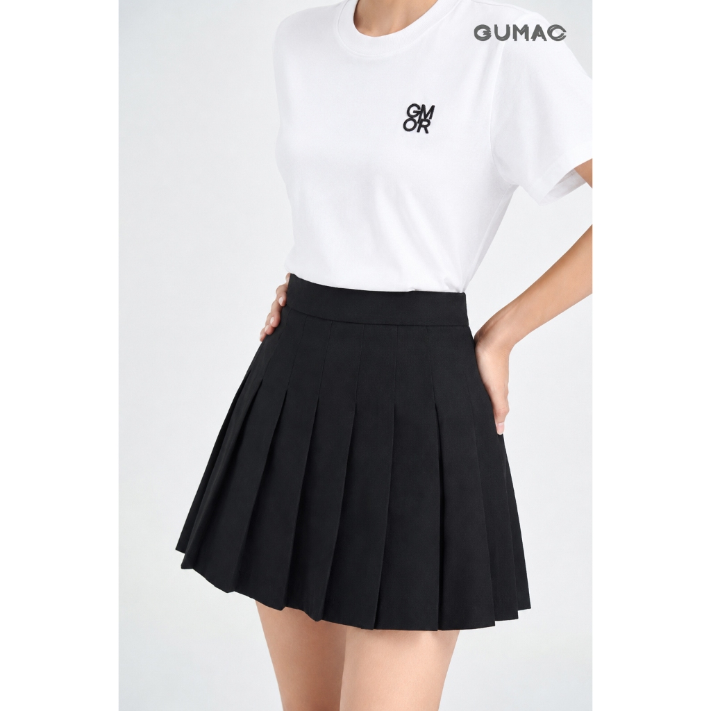 Chân Váy Nữ Gmorning - GUMAC Form Midi Xếp Ly Dây Kéo Sườn Tinh Tế Dễ Mặc YVG05017