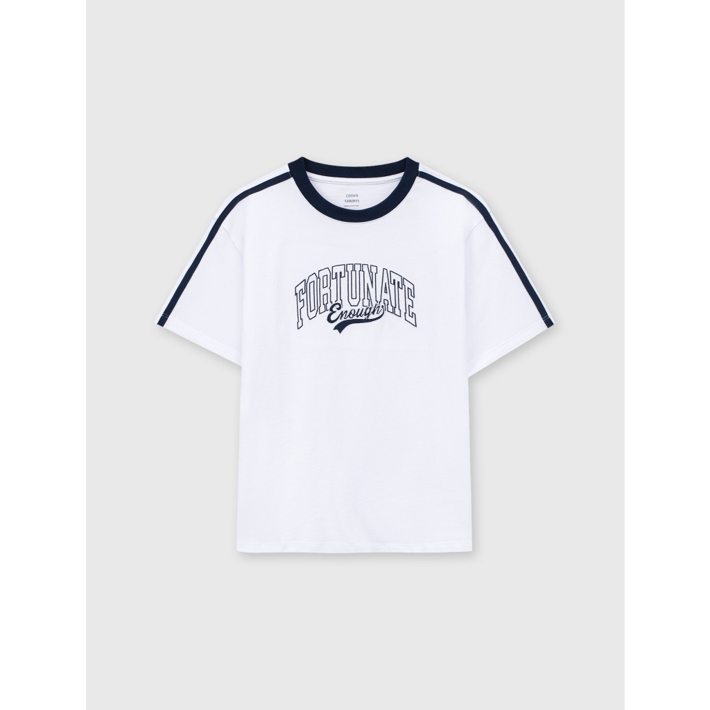 Áo phông unisex trẻ em CANIFA áo thun 100% cotton cộc tay phối màu in họa tiết 3TS26S007