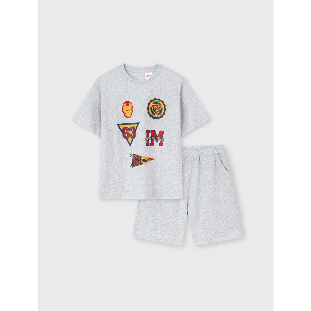 Bộ quần áo bé trai CANIFA bộ thun hè cộc tay chất cotton mềm mịn mát in họa tiết 2LS26S002