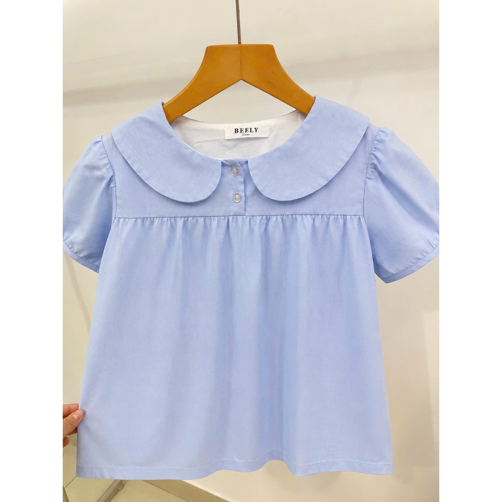 𝗖𝗼𝗰𝗼 -Áo Linen Tưng Premium cổ sen