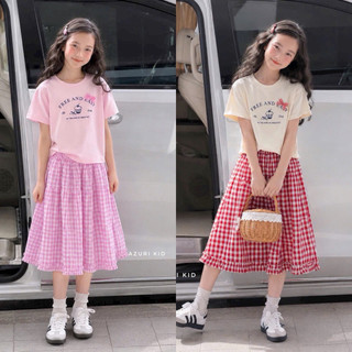 SET ÁO VÁY MAXI KẺ CARO DỄ THƯƠNG DIỆN BIỂN XINH | AnhMy Baby