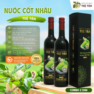 Combo 2 chai Nước Cốt Nhàu Tuệ Tâm chai thủy tinh 750ml chăm sóc sức khỏe toàn diện