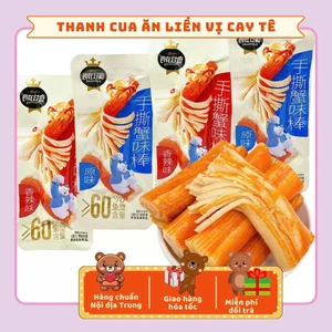 Thanh Cua Ăn Liền Sốt Cay Tê Nội Địa Trung, Thanh Cua Xé Sợi Đồ Ăn Vặt Gấu Béo