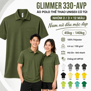 Áo Polo Nhật Có Túi Nam/Nữ Form Rộng 38-160Kg - Vải Active Cao Cấp - Chống Nắng - Thông Thoáng - Bền Màu |MÀU NGUYÊN BẢN