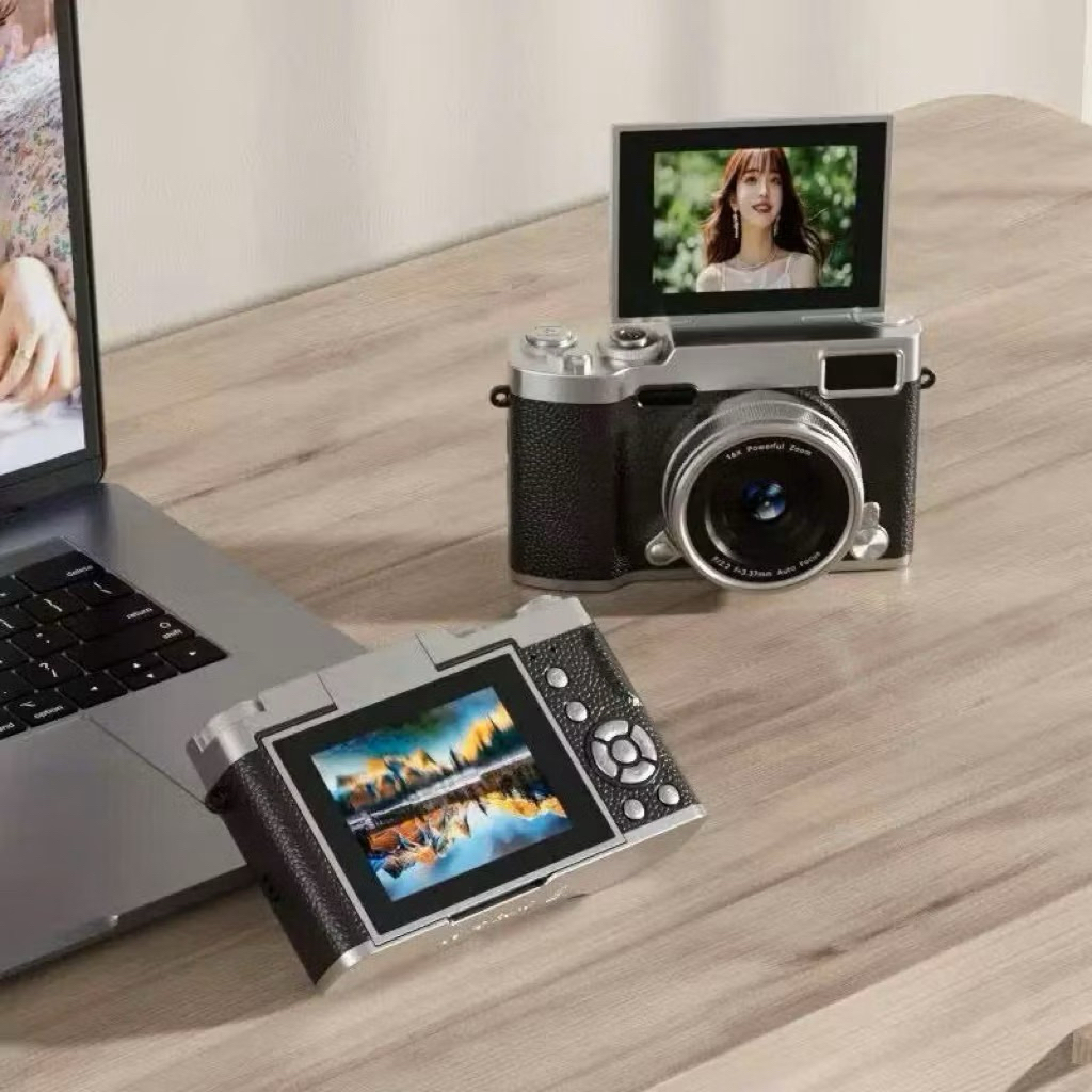 Máy Ảnh Digital Camera Màn Hình Lật Kỹ Thuật Số 1080pm Tặng Kèm Thẻ Nhớ 512gb Usb Máy ảnh Cao Cấp