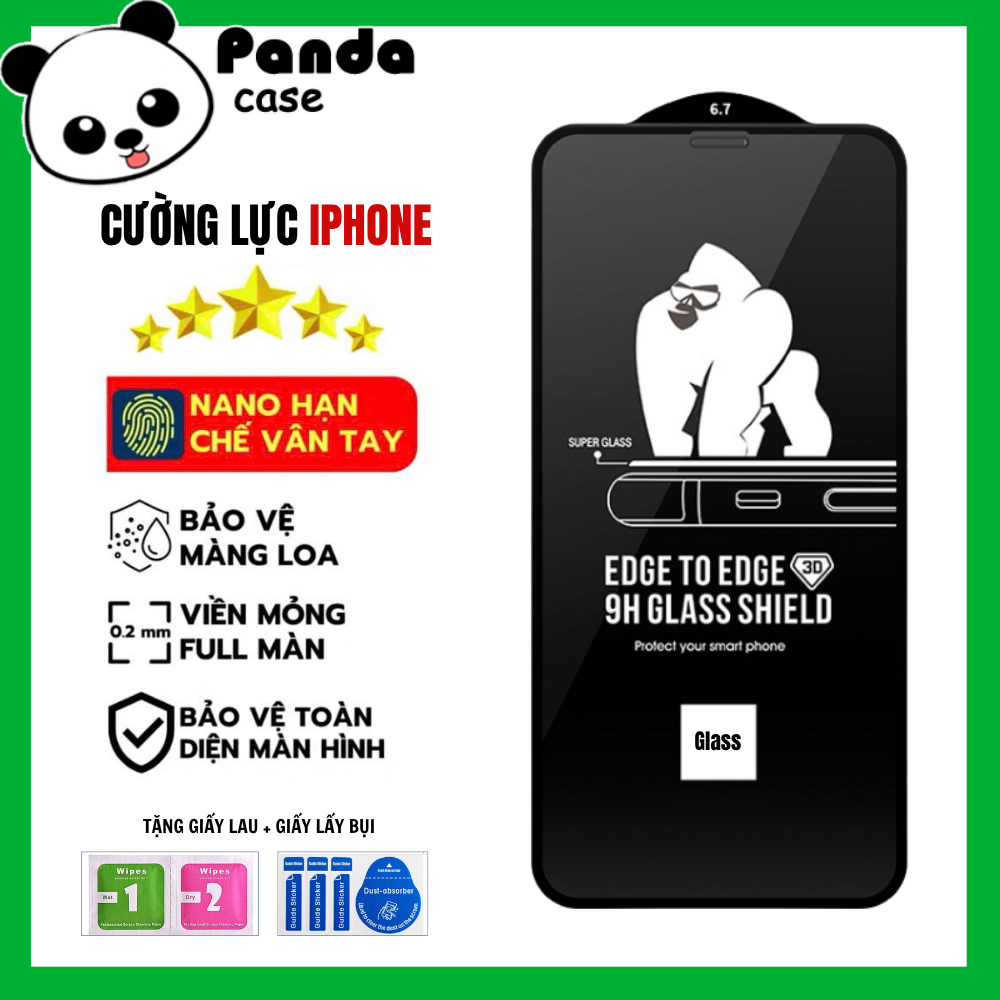 Kính Cường Lực iPhone KK Bảo Vệ Full Màn cho IP 7P/8P/X/XS/XR/11/12/13/14/15/16/17/Pro/Max