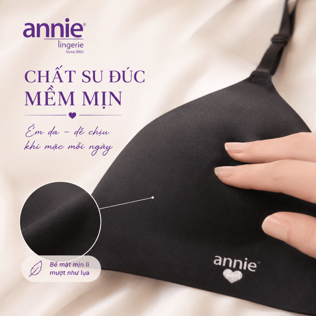 Combo 3 áo ngực nữ không gọng đúc su cao cấp annie Bra 8552 mút mỏng, mềm mịn