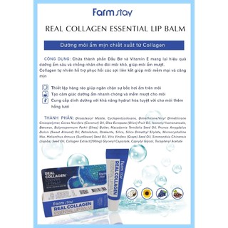 Son Dưỡng Môi Collagen Farmstay – Dưỡng Ẩm Mềm Mượt Giảm Khô Nứt Lip Balm 10ml