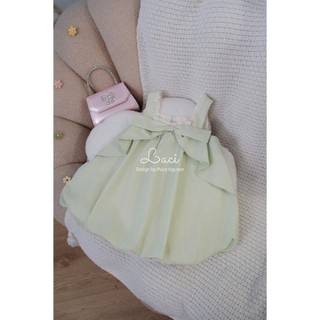 Váy Bí Xanh Dễ Thương Bé Gái Laci Kids